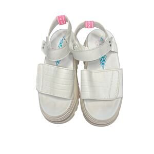 Coolway White Platform Sandals Casual‎ Classic Streetwear Open Toe Size 8